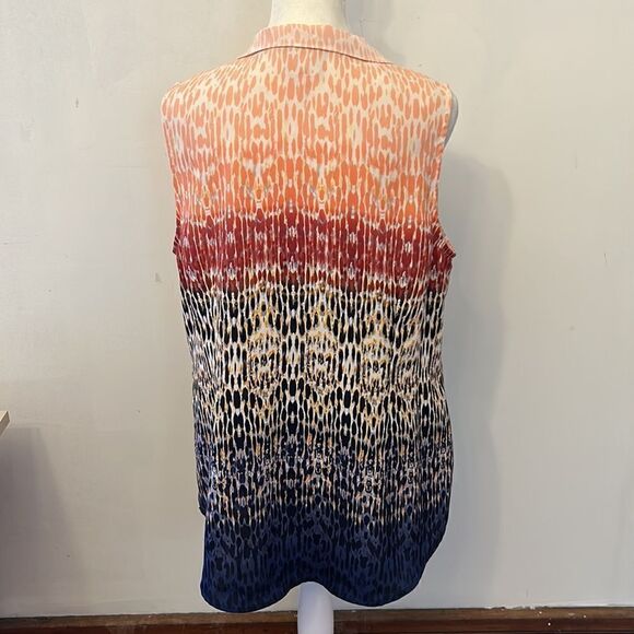 Cabi multicolored sleeveless button front blouse Size M - Picture 6 of 9